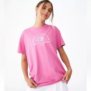 COTTON ON Women's Active Organic T-Shirt Pink, women tee